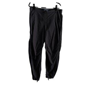 Hollister Men L Black Drawstring Elastic Waist Ultra High Rise Baggy Jogger Pant